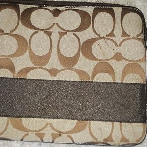 COACH laptop case. Soft sided. New, clean as never